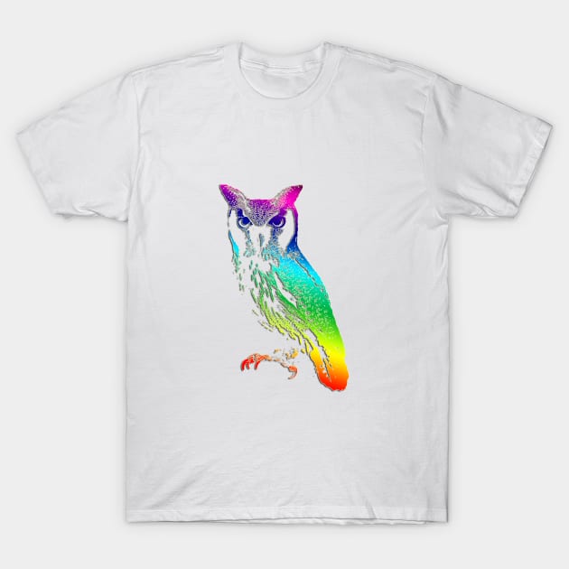 Owl Rainbow T-Shirt by hudayadi